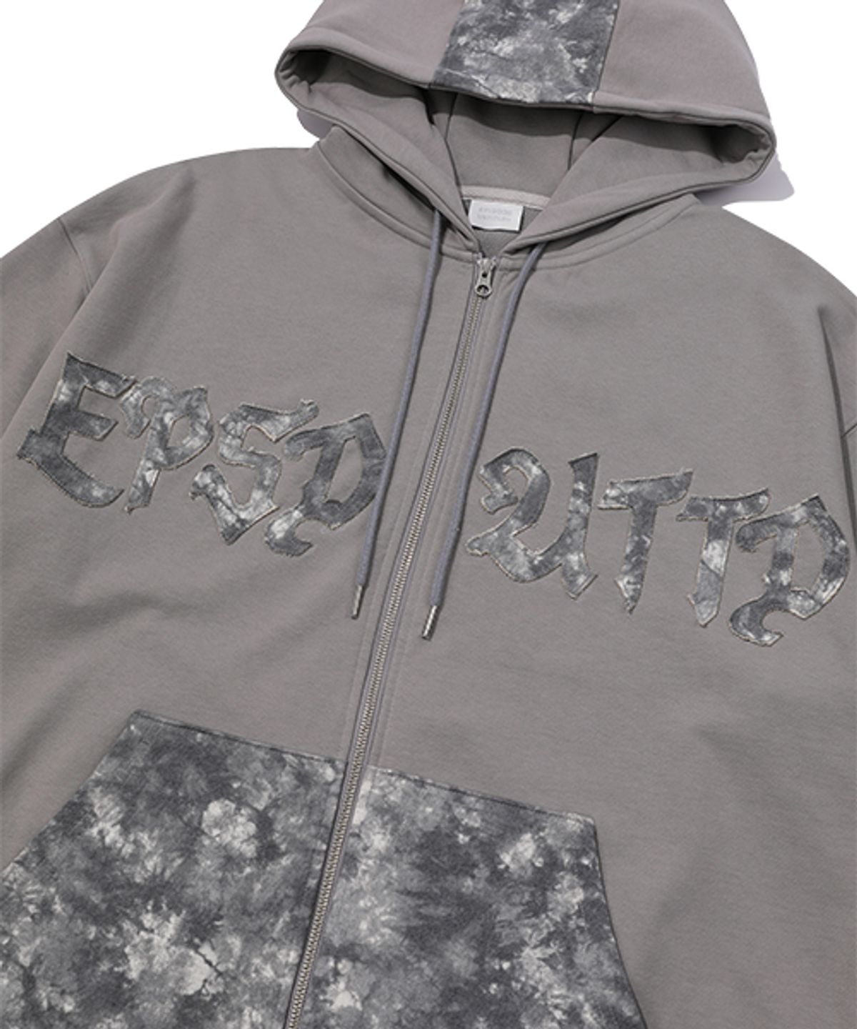 에피소드 언타이틀(EPISODE UNTITLED) WASHING APPLIQUE HOOD ZIP-UP_GRAY