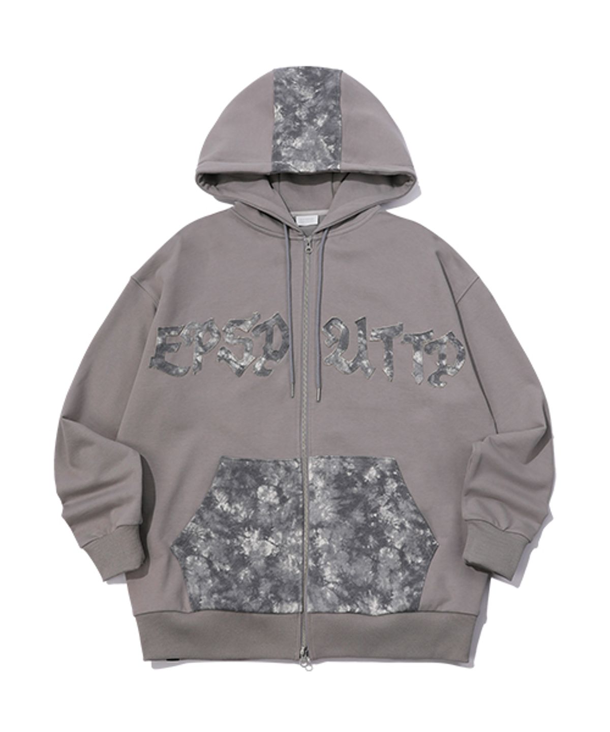 에피소드 언타이틀(EPISODE UNTITLED) WASHING APPLIQUE HOOD ZIP-UP_GRAY