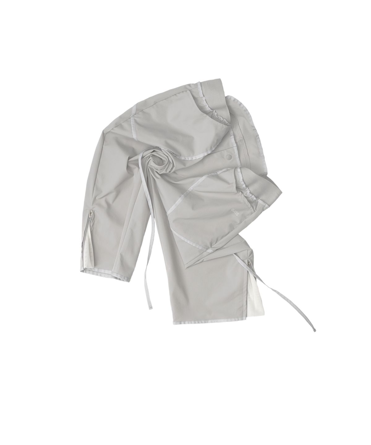 오호스(OJOS) Strap Trimming Capri Pants / Grey