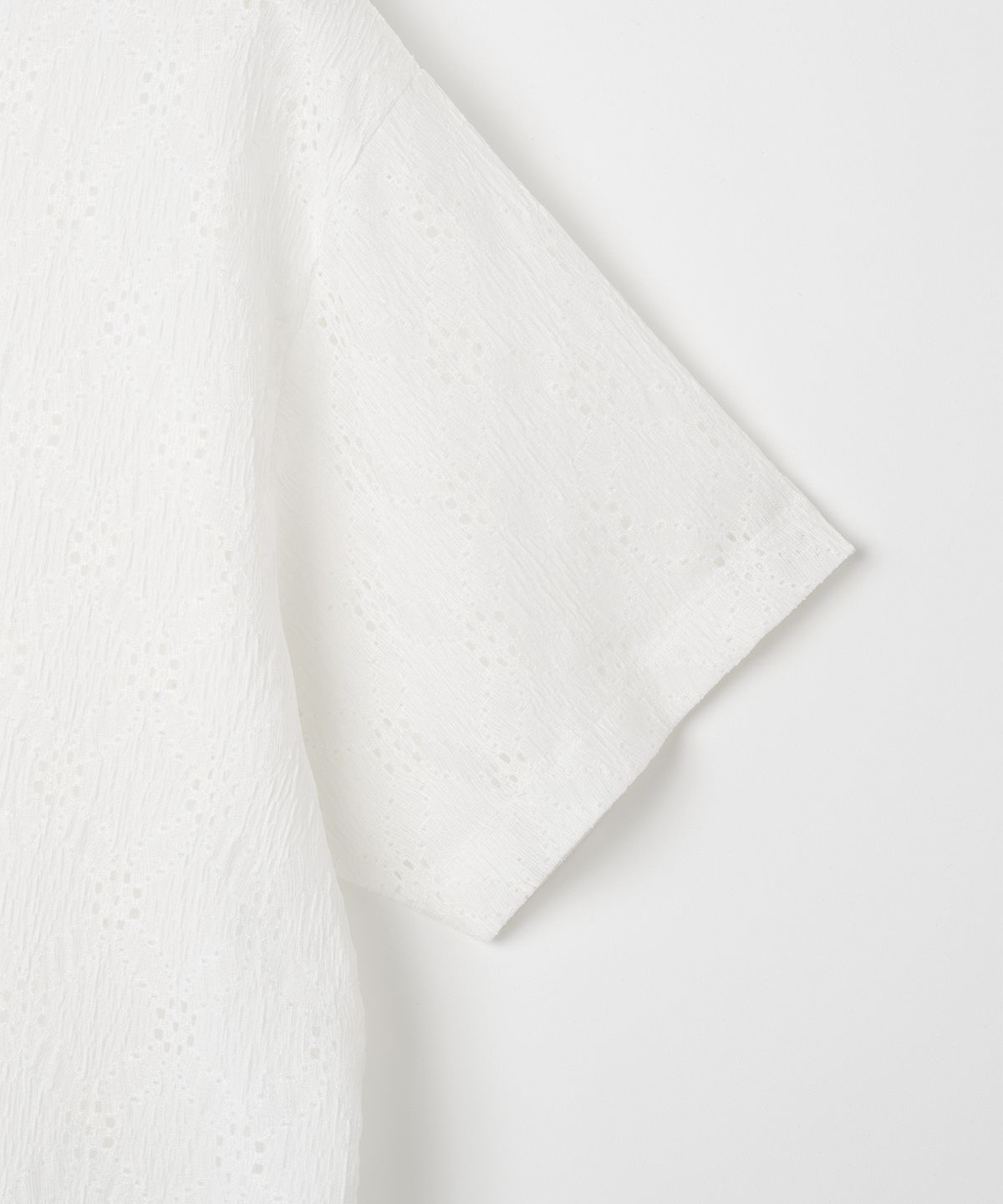 밀로 우먼(MILLO WOMEN) 펀칭 코르셋 티셔츠 [화이트]