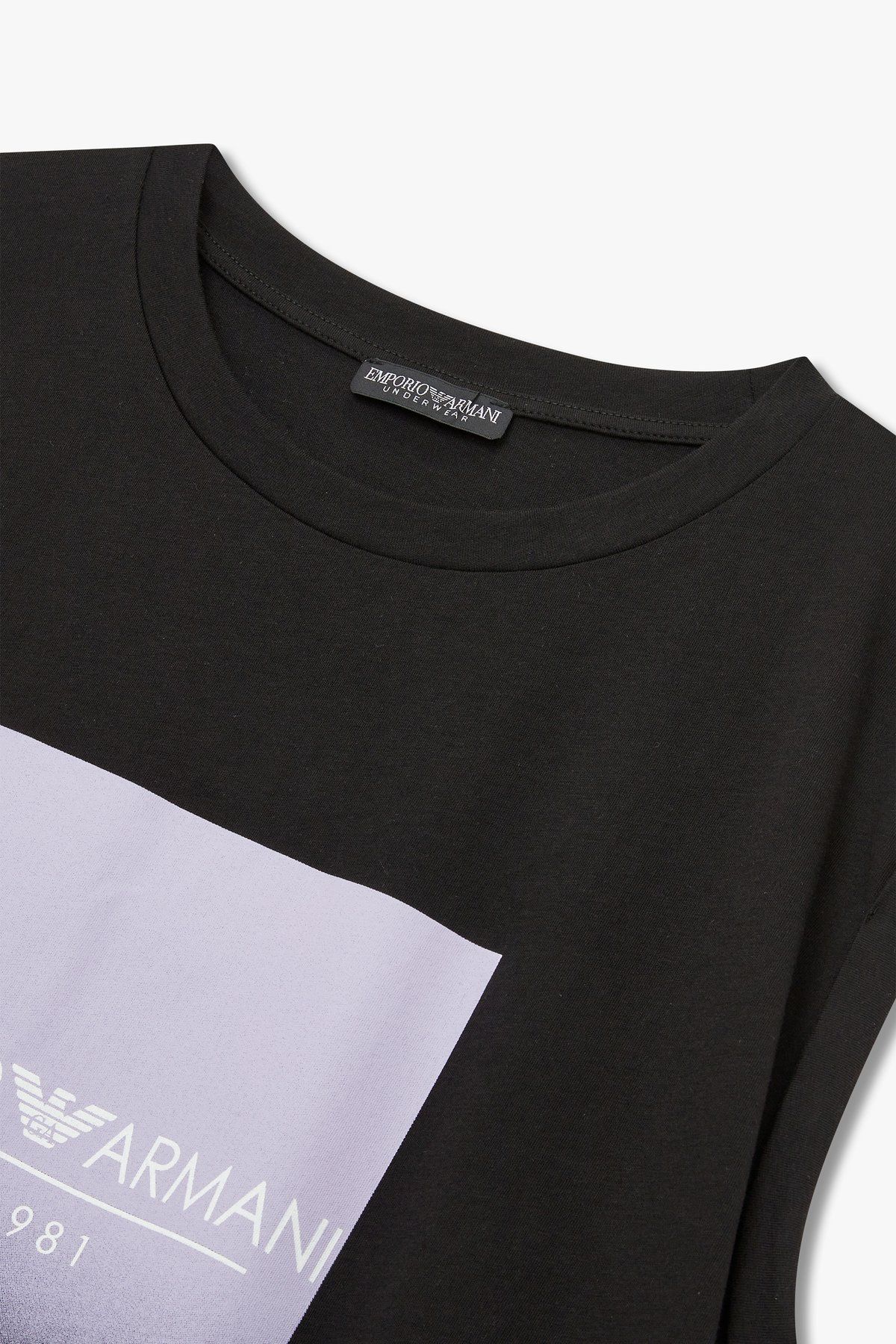 엠포리오 아르마니 언더웨어(EMPORIO ARMANI UNDERWEAR) 여성 페이드아웃 로고 라운지 탱크탑_블랙_0824113508