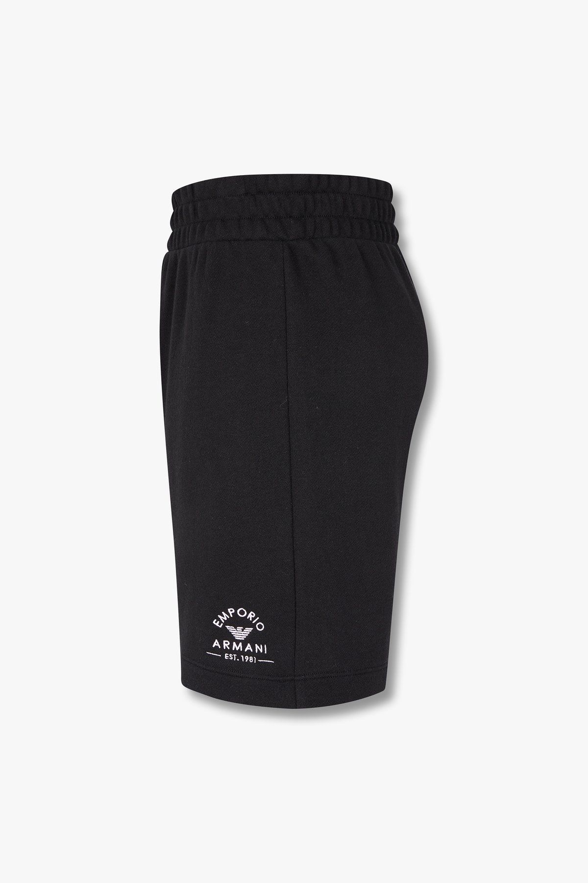 엠포리오 아르마니 언더웨어(EMPORIO ARMANI UNDERWEAR) 이글 로고 자수 라운지 쇼츠_블랙_0824131511