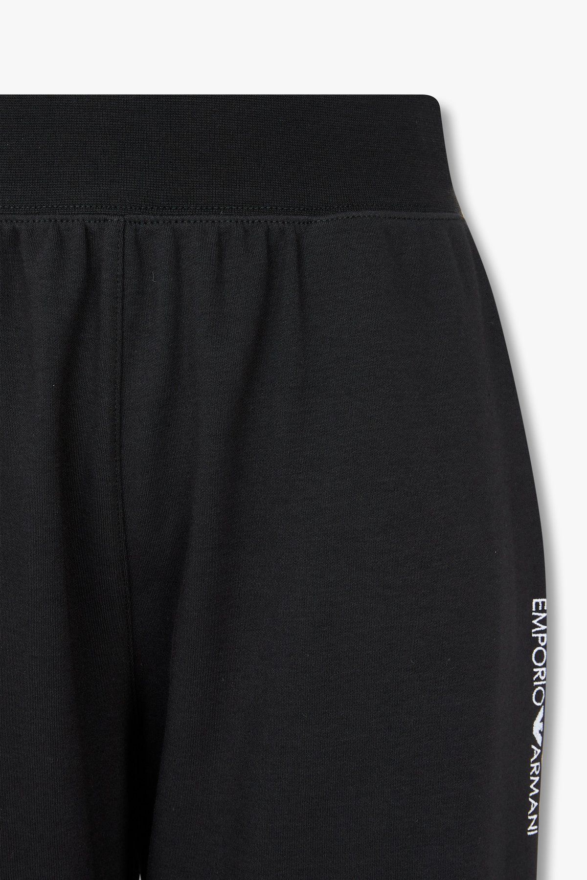 엠포리오 아르마니 언더웨어(EMPORIO ARMANI UNDERWEAR) 여성 사이드 로고 자수 라운지 팬츠_블랙_0824132508