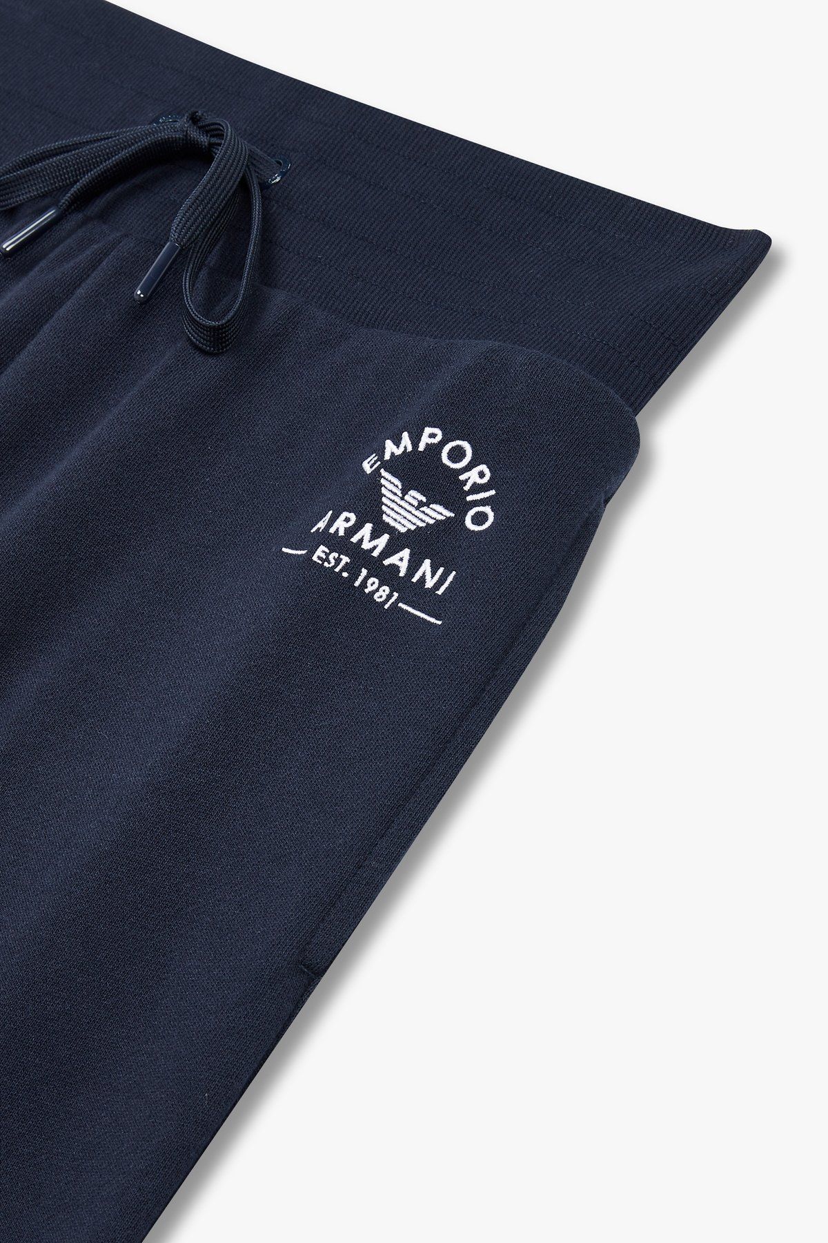 엠포리오 아르마니 언더웨어(EMPORIO ARMANI UNDERWEAR) 여성 로고 자수 라운지 조거 팬츠_마린_0824132505