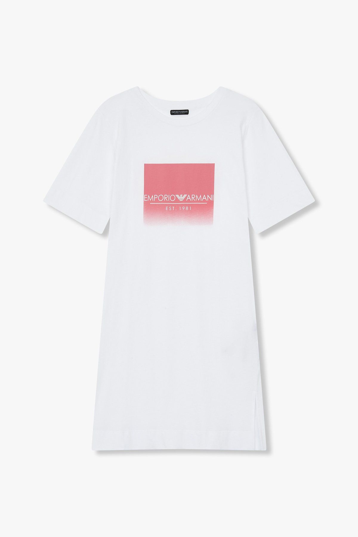 엠포리오 아르마니 언더웨어(EMPORIO ARMANI UNDERWEAR) 여성 페이드아웃 로고 라운지 드레스_화이트_0824119503