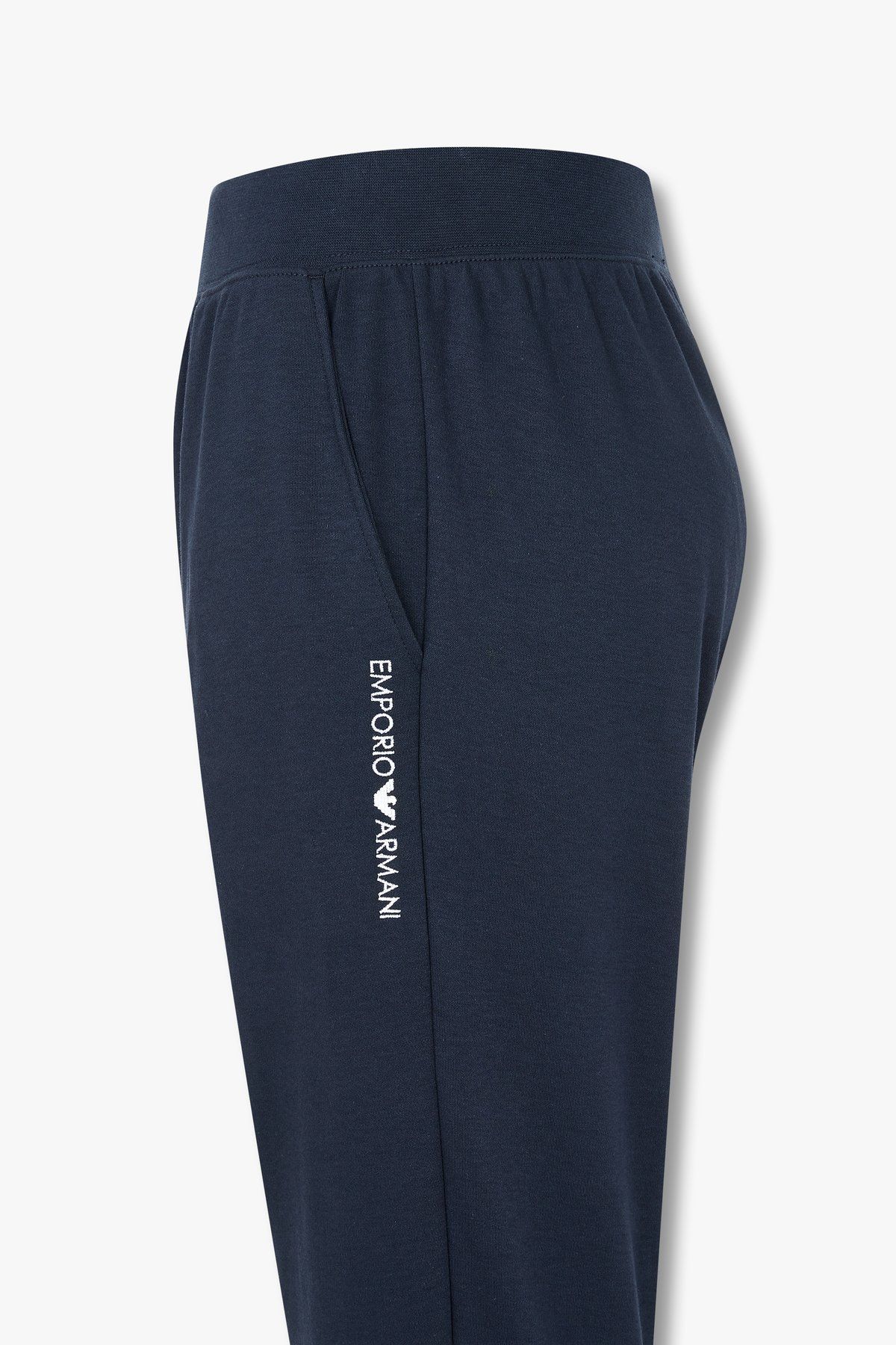 엠포리오 아르마니 언더웨어(EMPORIO ARMANI UNDERWEAR) 여성 사이드 로고 라운지 조거 팬츠_마린_0824132509