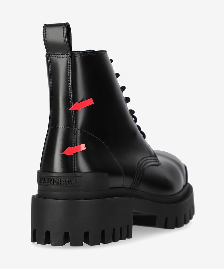 MUSINSA BALENCIAGA Strike Lace Up Boots Black 589338WA9601000