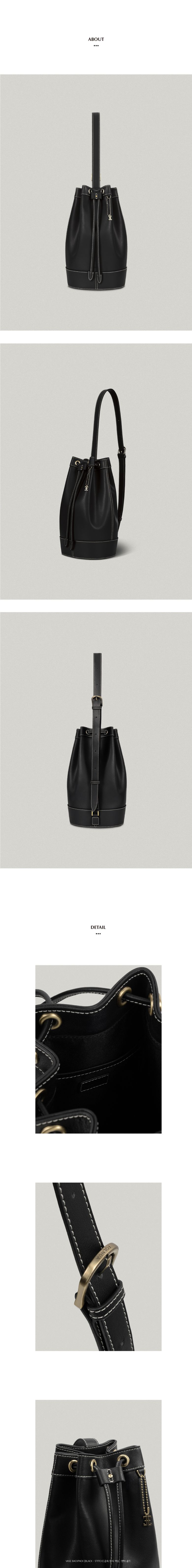 MUSINSA | FOLNUA VASE BACKPACK [BLACK - STITCH]