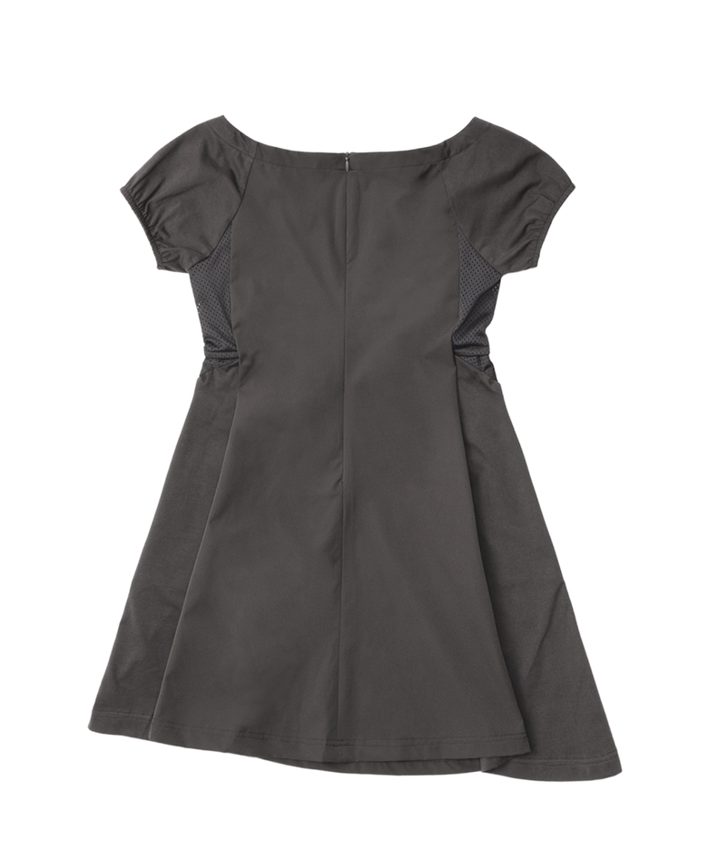 MUSINSA | OJOS Capsleeve Slit Mini Dress / Charcoal