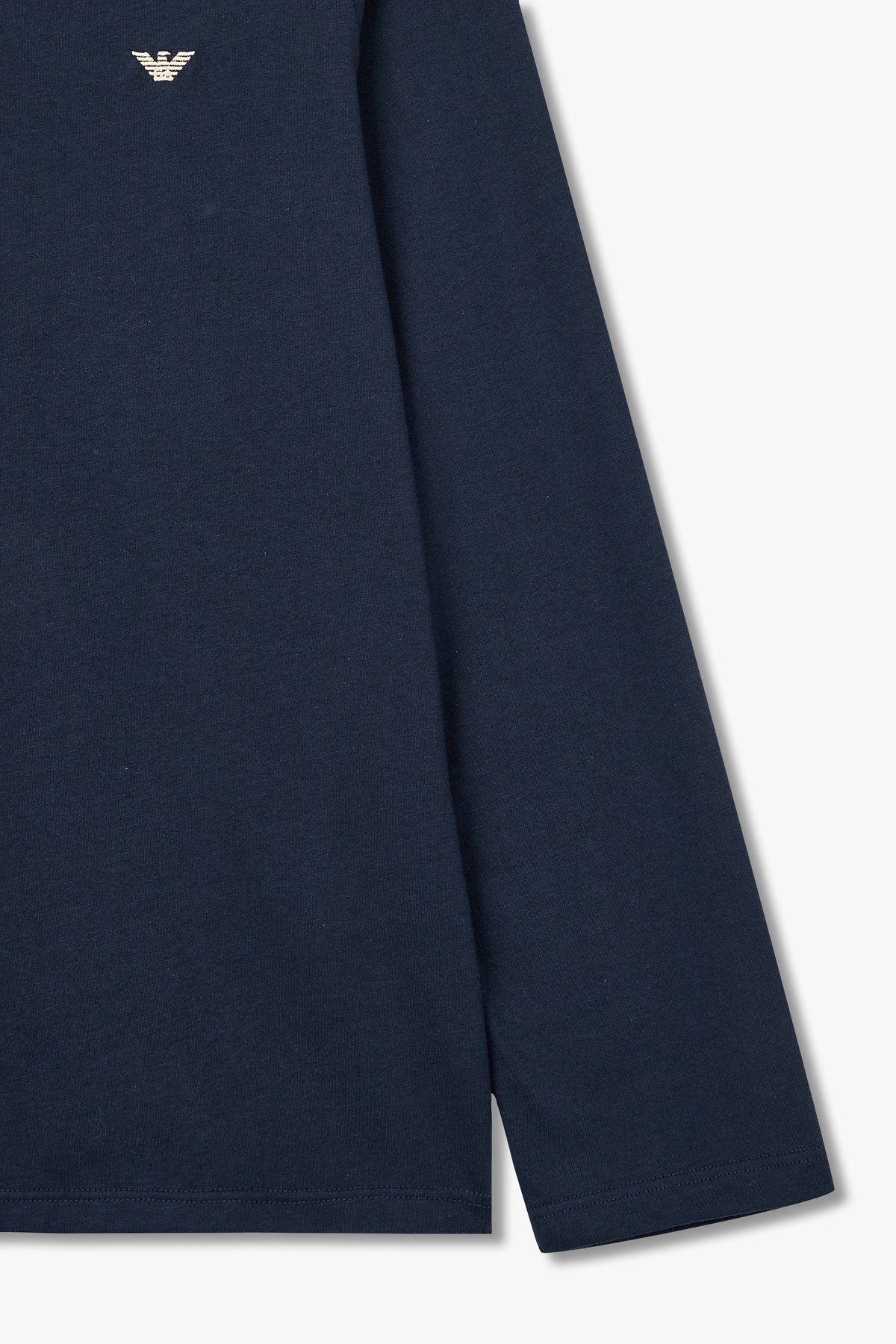 엠포리오 아르마니 언더웨어(EMPORIO ARMANI UNDERWEAR) 남성 이글 로고 자수 라운지 티셔츠_마린_0814136001