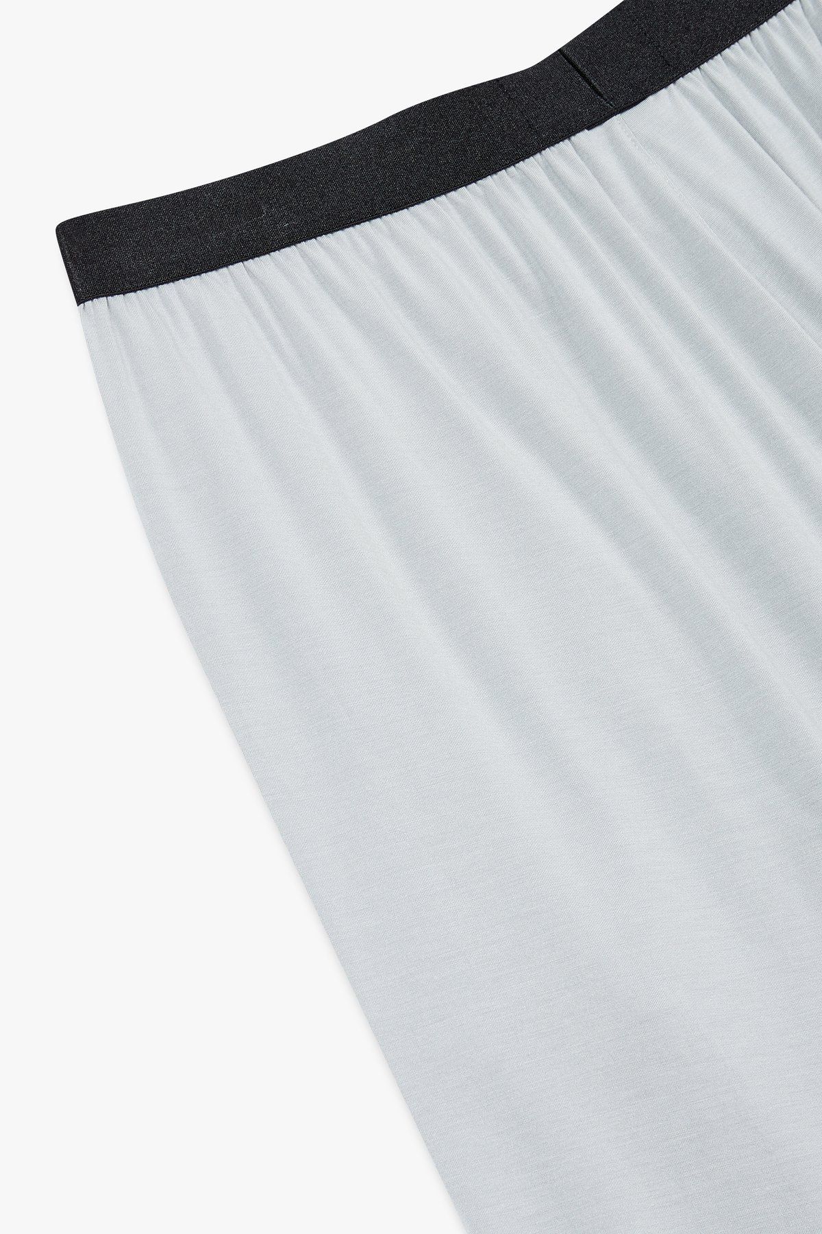 엠포리오 아르마니 언더웨어(EMPORIO ARMANI UNDERWEAR) 남성 로고 밴딩 레이온 라운지 쇼츠_그레이_0814131008