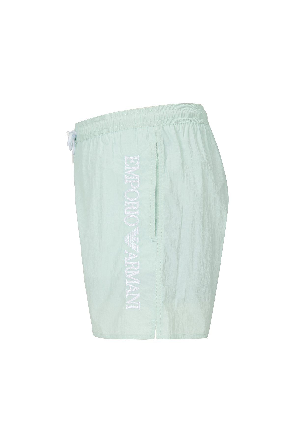 엠포리오 아르마니 언더웨어(EMPORIO ARMANI UNDERWEAR) 남성 사이드 로고 나일론 스윔 쇼츠_라이트 그린_0814121001