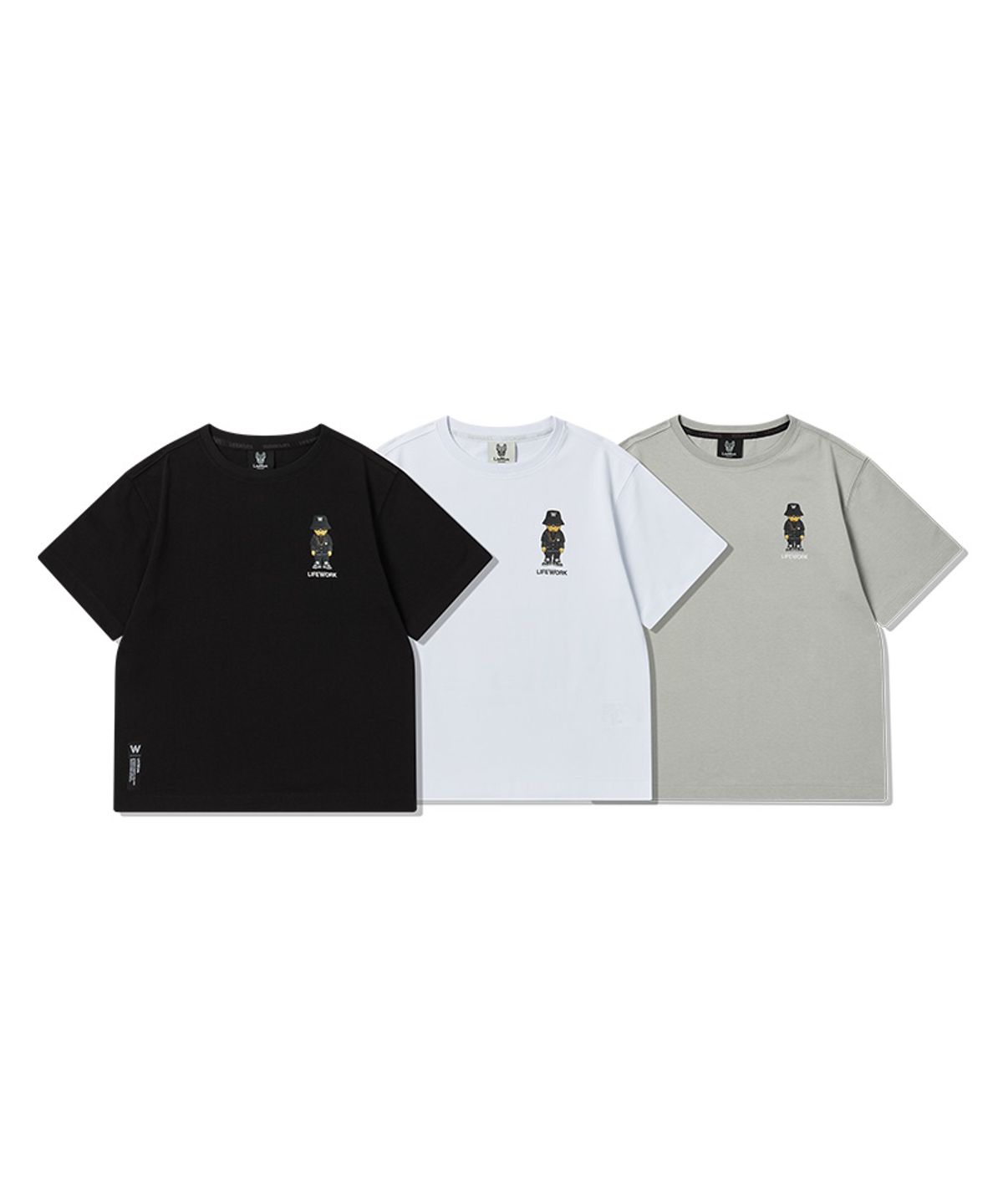 라이프워크 키즈(LIFEWORK KIDS) 키즈) 체커보드 힙독 반팔 티셔츠