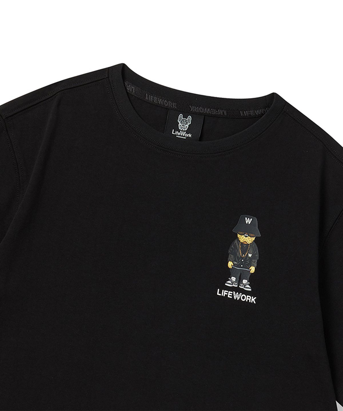 라이프워크 키즈(LIFEWORK KIDS) 키즈) 체커보드 힙독 반팔 티셔츠