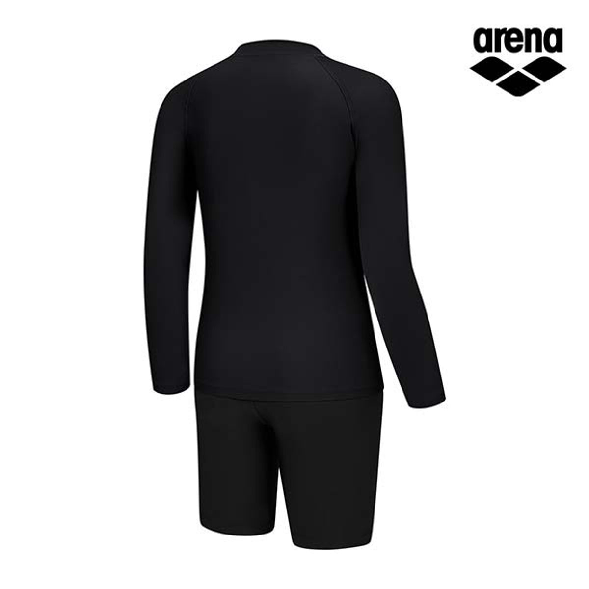 아레나 키즈(ARENA KIDS) 플레닛 아동 레저 반집업 래쉬가드 세트 A4BB1BS01BLK