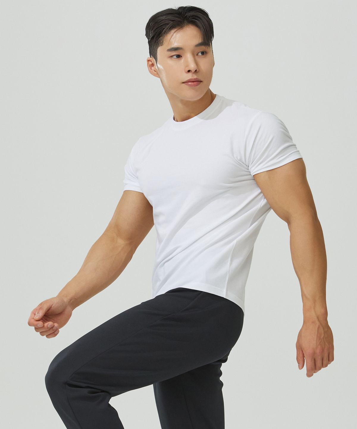 블랙몬스터핏(BLACK MONSTER FIT) 무지 머슬핏 모달 반팔 티셔츠 (4 color)