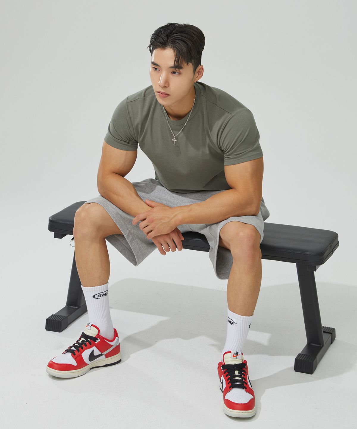 블랙몬스터핏(BLACK MONSTER FIT) 무지 머슬핏 모달 반팔 티셔츠 (4 color)