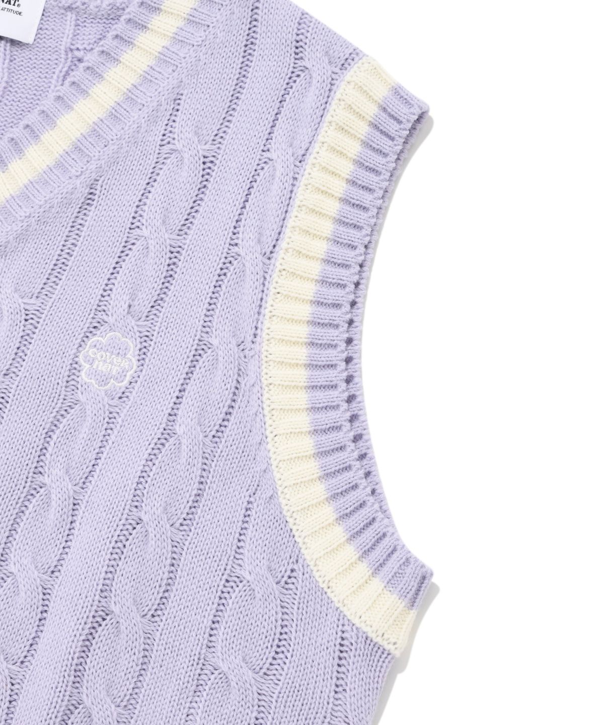 커버낫 우먼(COVERNAT WOMAN) 우먼 클로버하트 니트 베스트 Lavender