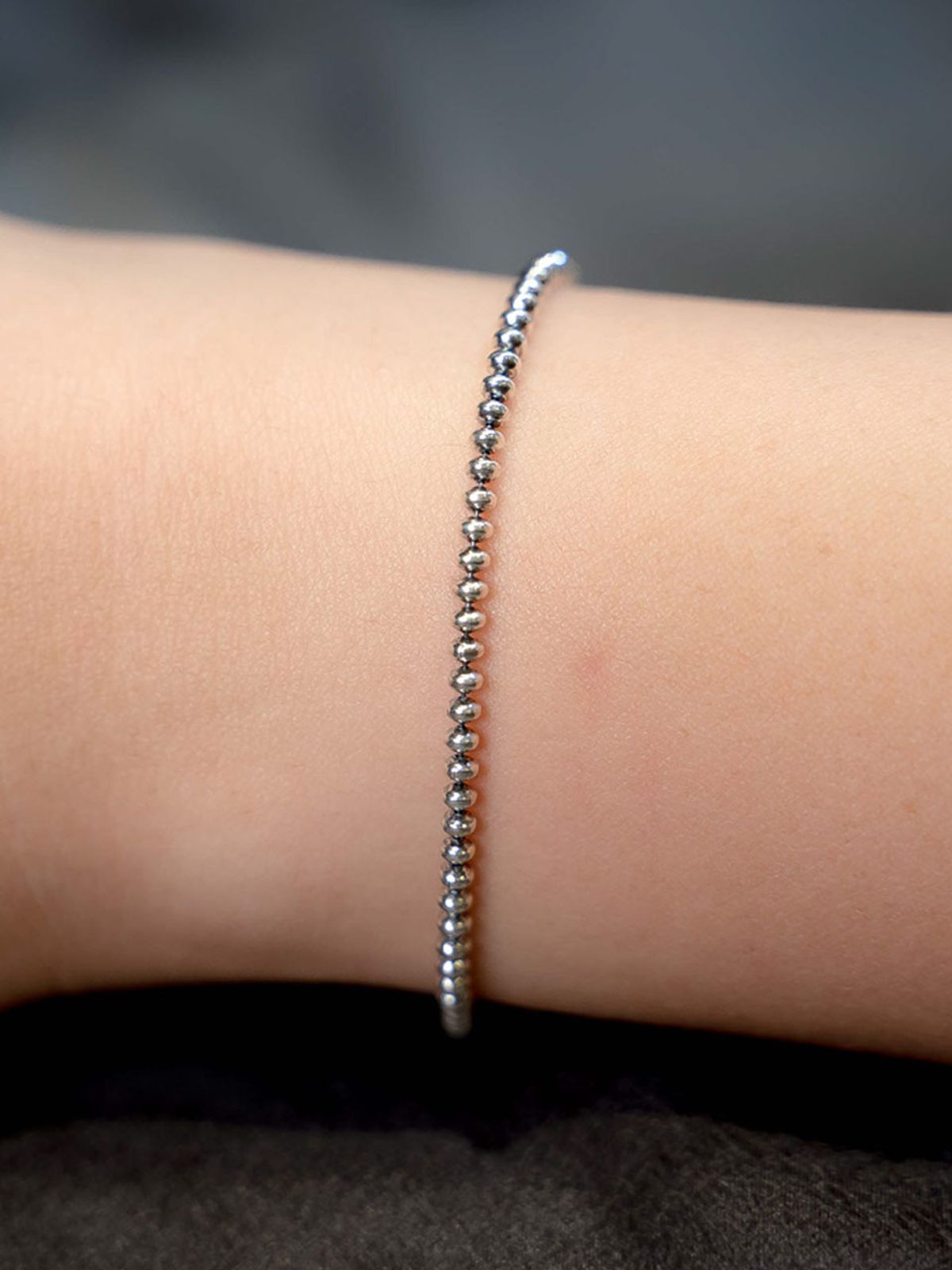 하랑(HARANG) HR 114B_Silver Ball Chain Bracelet