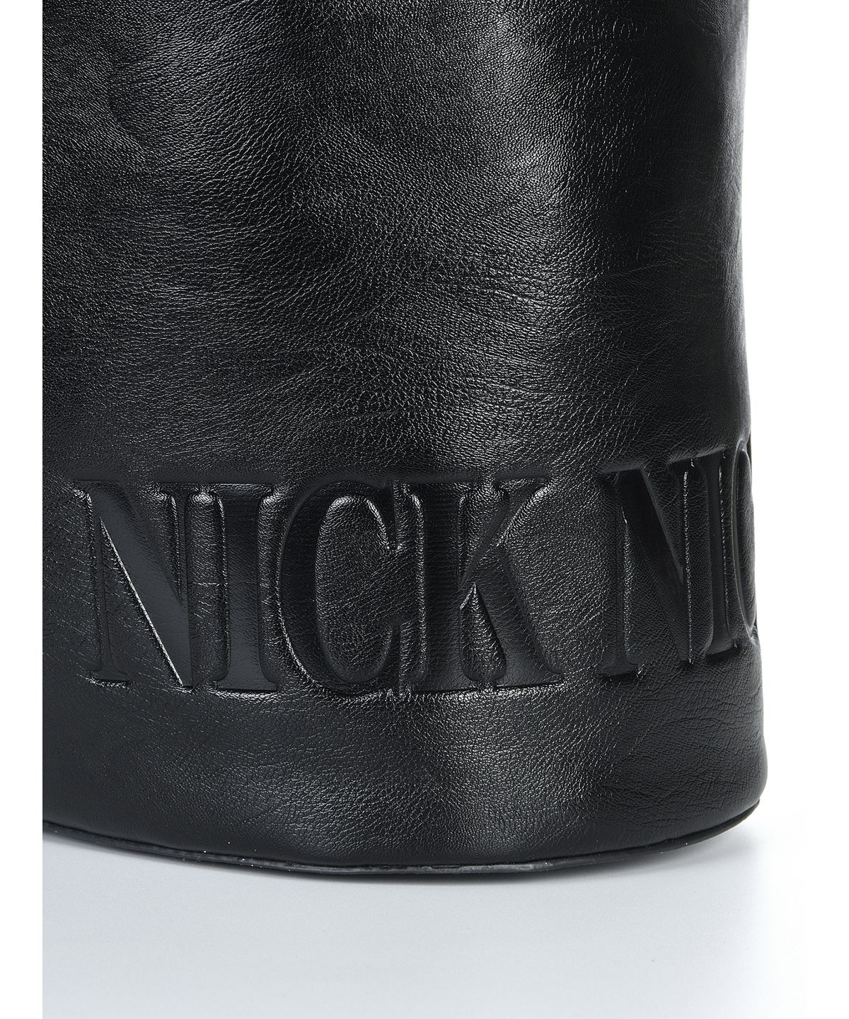 닉앤니콜(NICK&NICOLE) NICOLE LEATHER BUCKLE BUCKET BAG_BLACK