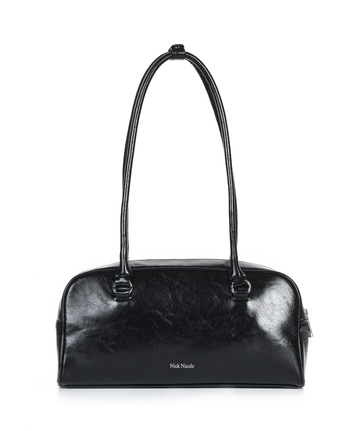 닉앤니콜(NICK&NICOLE) NICOLE POCKET LEATHER BAGUETTE BAG_BLACK