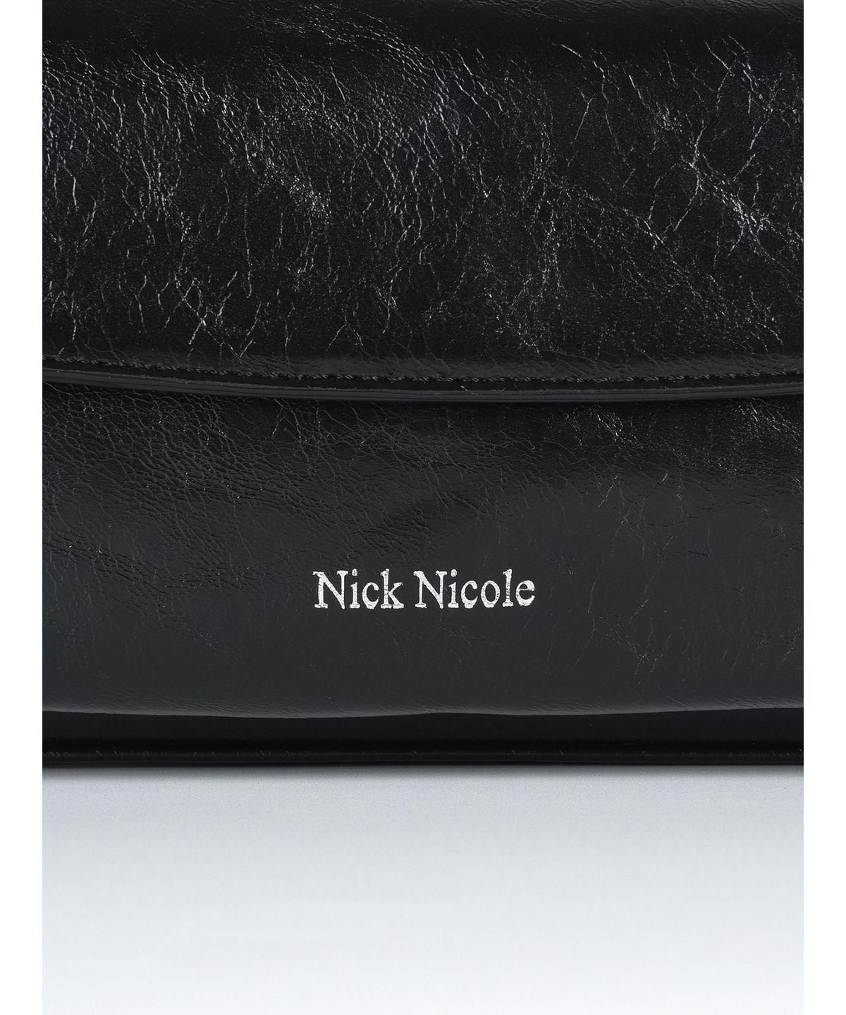 닉앤니콜(NICK&NICOLE) NICOLE POCKET LEATHER BAGUETTE BAG_BLACK