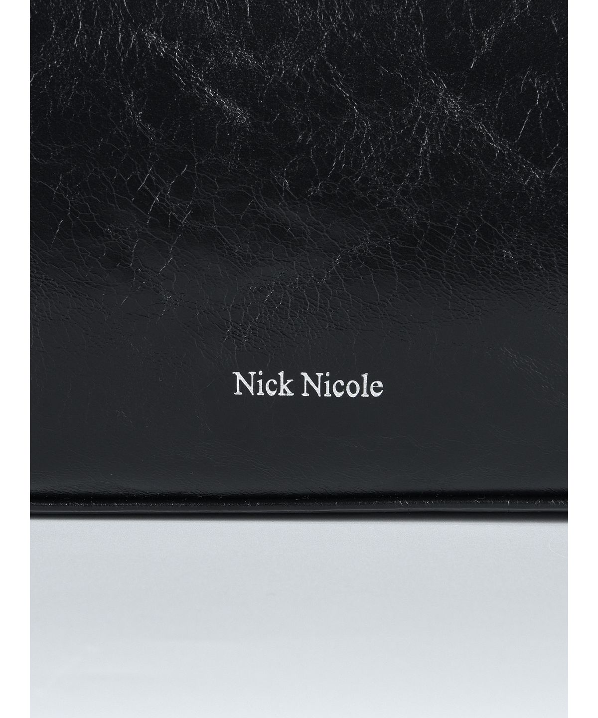 닉앤니콜(NICK&NICOLE) NICOLE POCKET LEATHER BAGUETTE BAG_BLACK