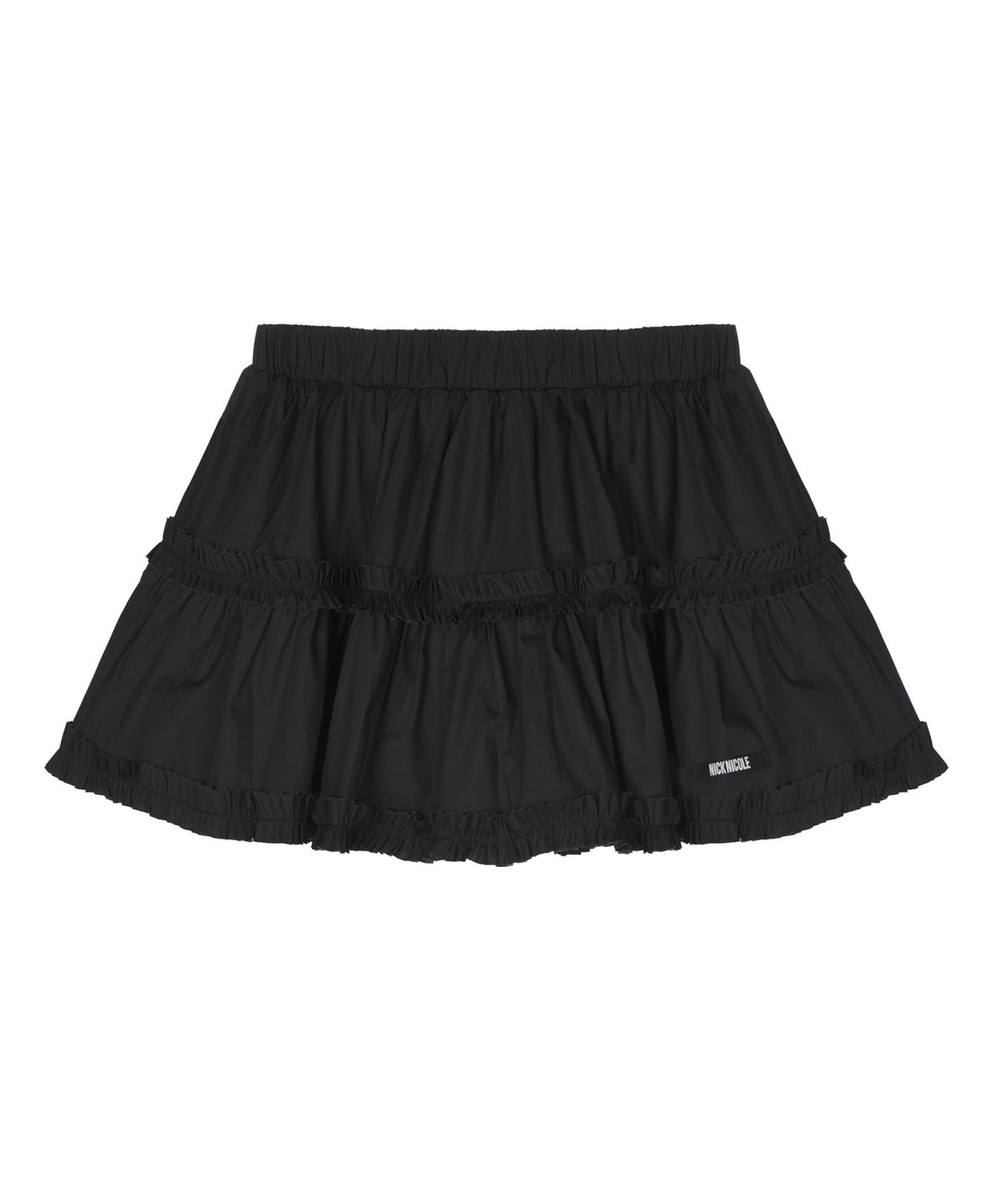 닉앤니콜(NICK&NICOLE) TRENDY RUFFLE MINI SKIRT_BLACK