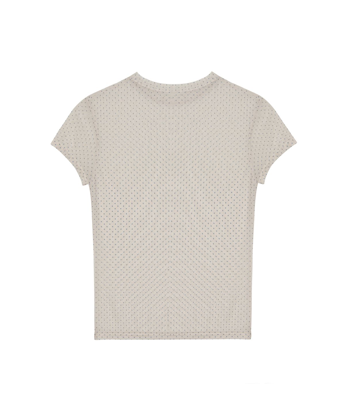 닉앤니콜(NICK&NICOLE) DOTS MOCK NECK HALF TOP_BEIGE