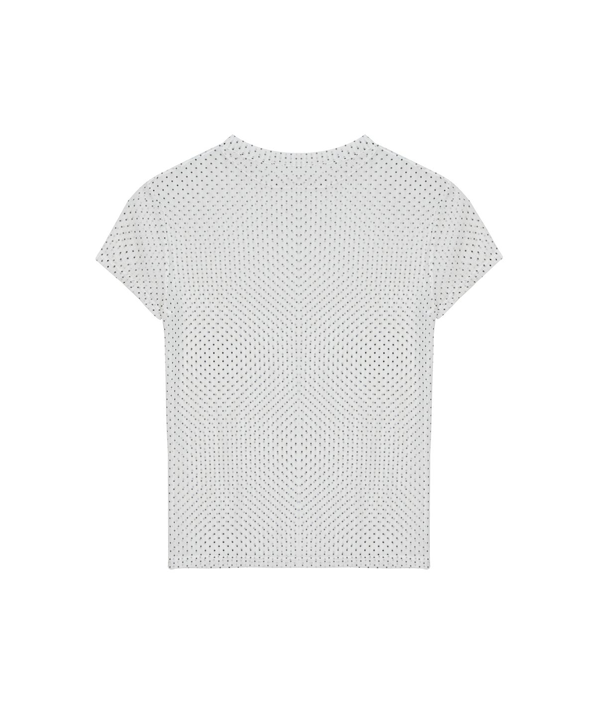 닉앤니콜(NICK&NICOLE) DOTS MOCK NECK HALF TOP_IVORY