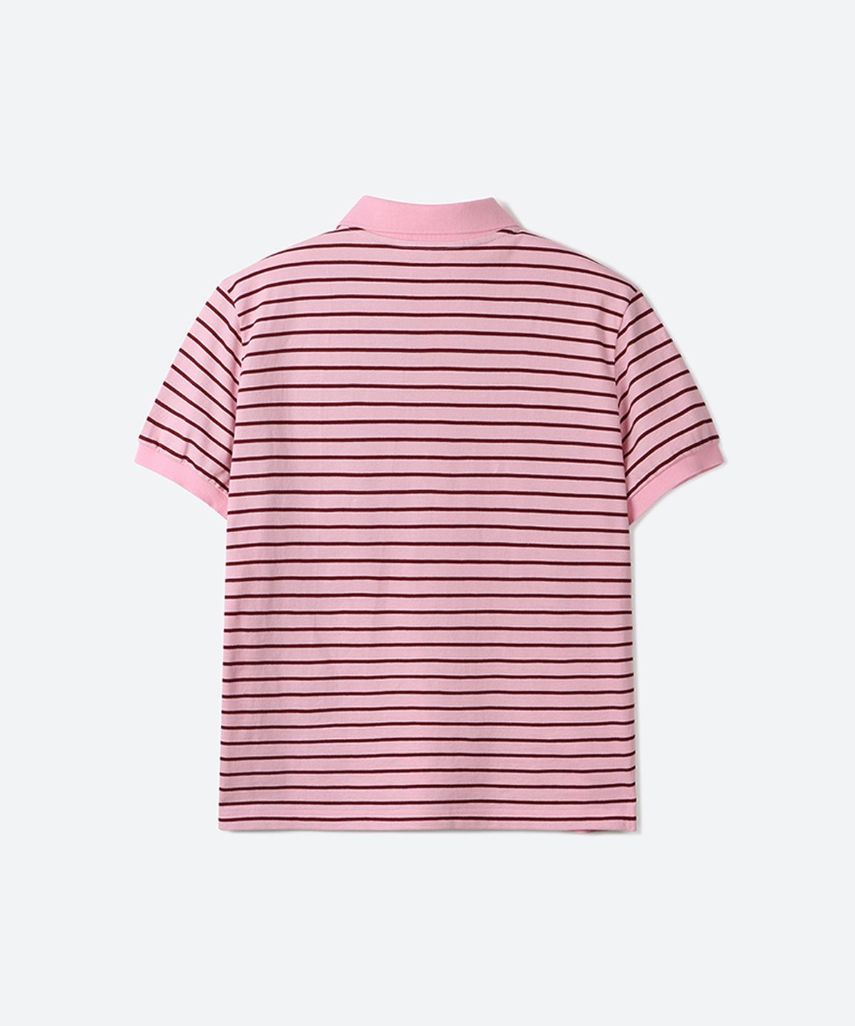 문선(MOONSUN) MJ S2 01 M.C UNISEX, Stripe PK Half Shirt / Pink