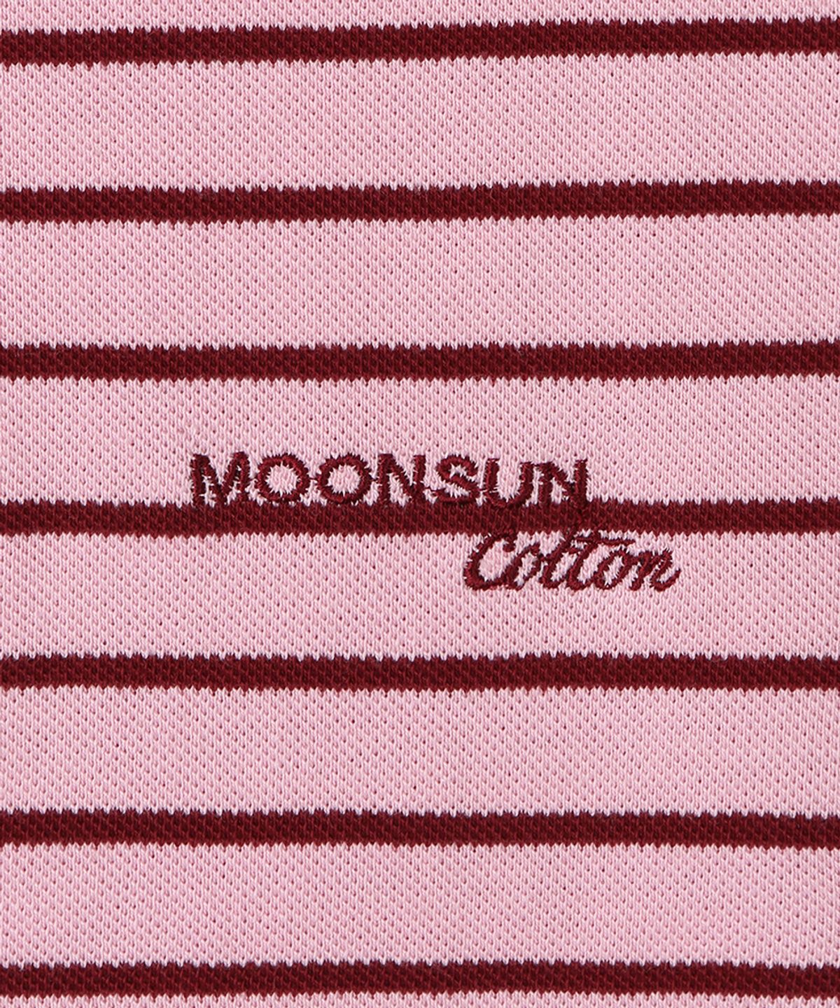 문선(MOONSUN) MJ S2 01 M.C UNISEX, Stripe PK Half Shirt / Pink