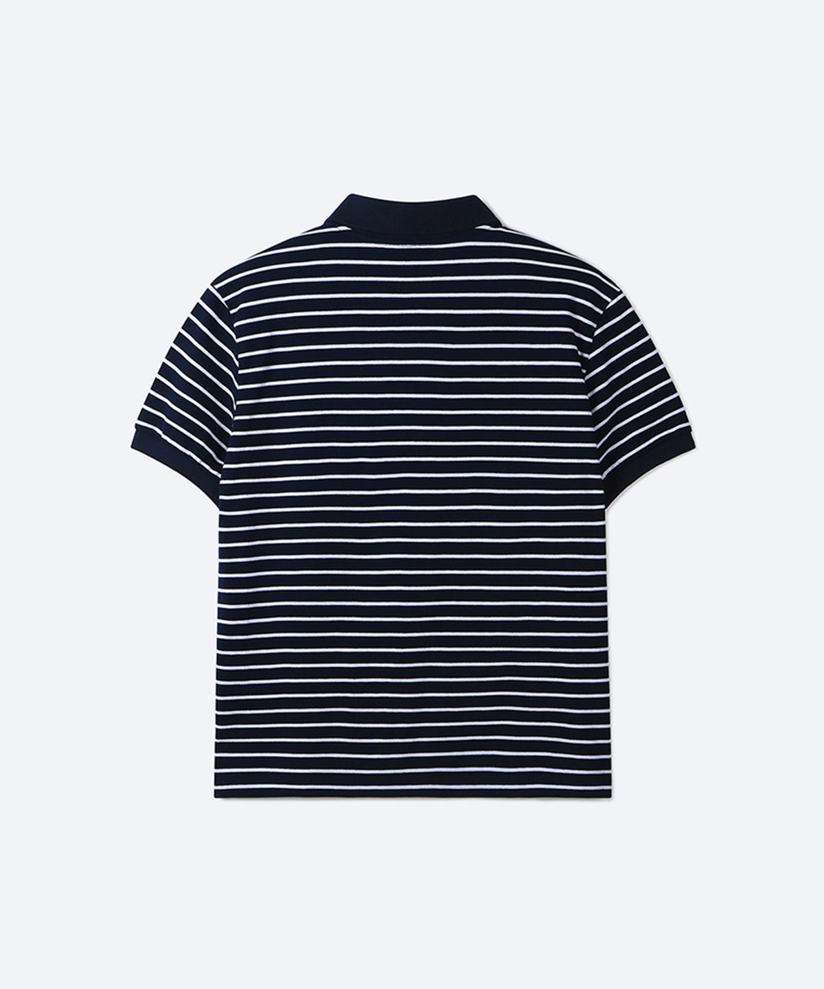 문선(MOONSUN) 01 M.C UNISEX, Stripe PK Half Shirt / Navy