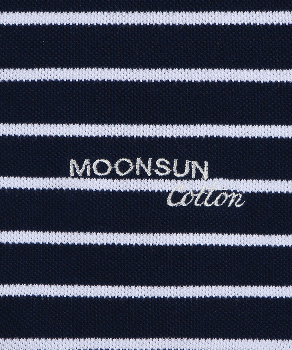 문선(MOONSUN) 01 M.C UNISEX, Stripe PK Half Shirt / Navy