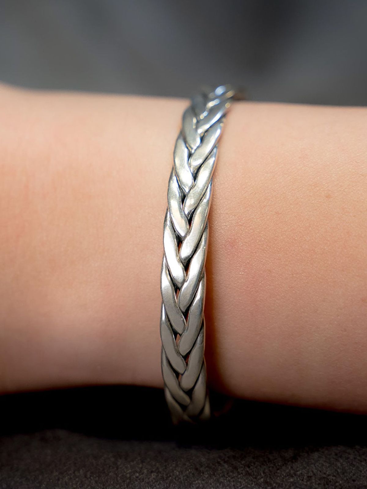 하랑(HARANG) HR 121B_Silver Bangle Bracelet