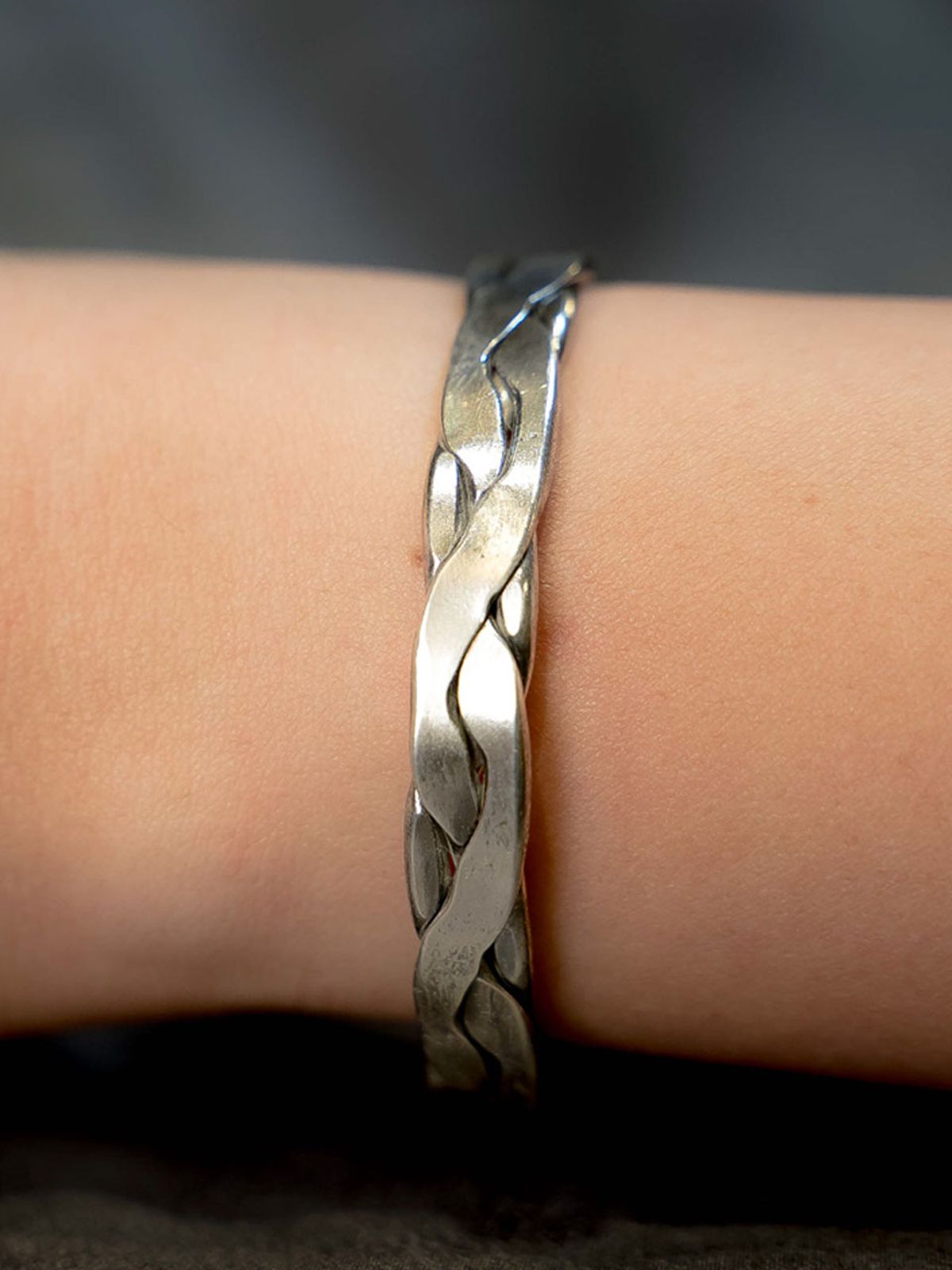 하랑(HARANG) HR 124B_Silver Bangle Bracelet