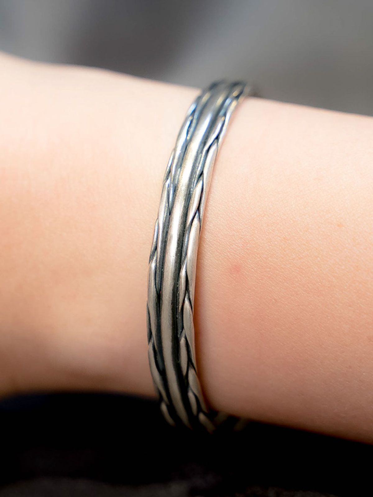 하랑(HARANG) HR 130B_Silver Bangle Bracelet