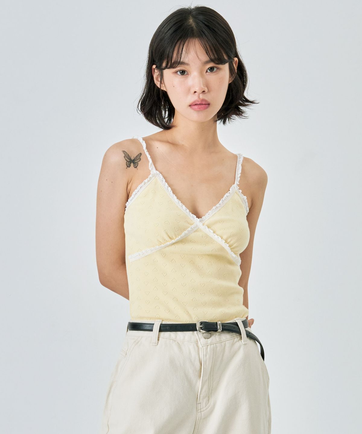 키지코(KIJIKO) Wave lace Ss butter yellow