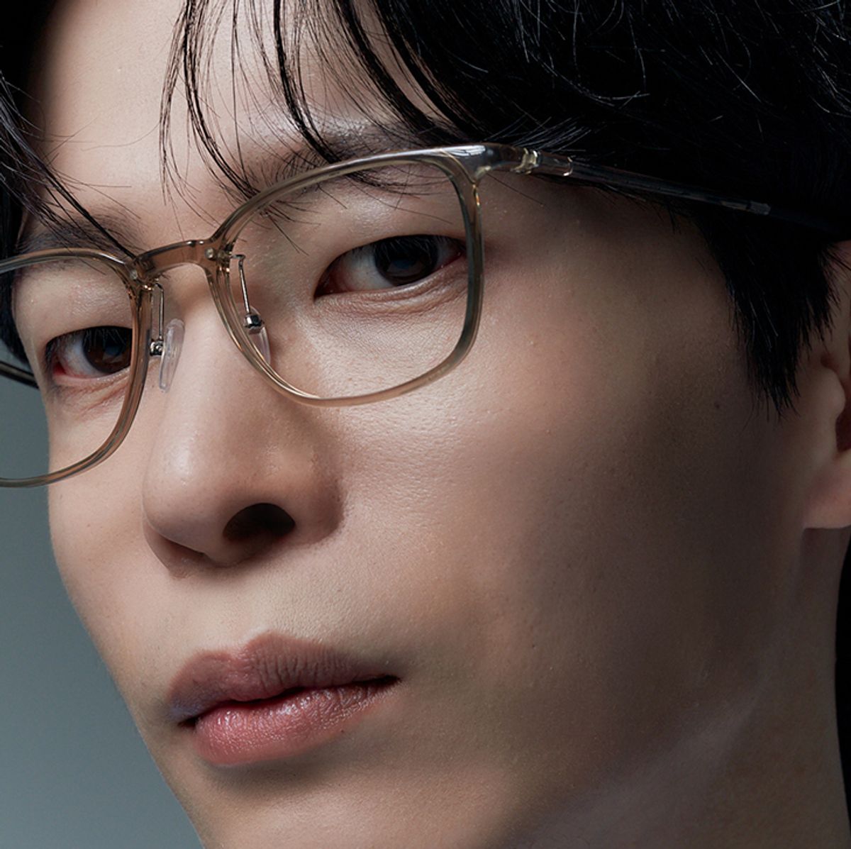 알로아이웨어(ALO EYEWEAR) [AIR FLEX] AL6404 1313G 에어플렉스 초경량_투명카키 오피스 스퀘어 안경테_블루라이트 렌즈 선택