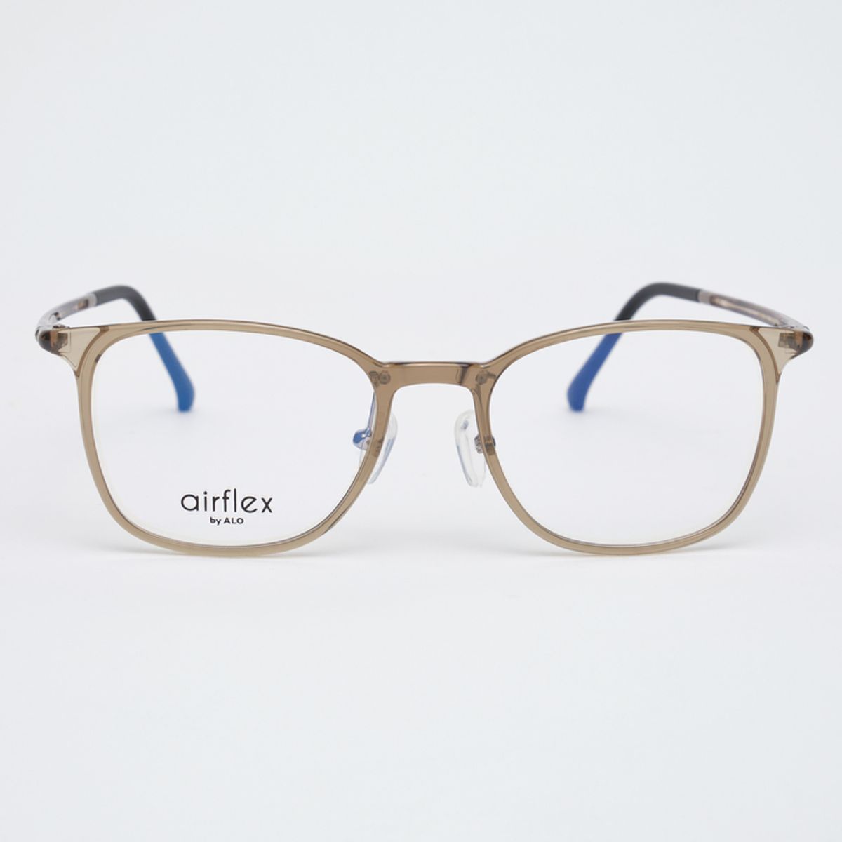 알로아이웨어(ALO EYEWEAR) [AIR FLEX] AL6404 1313G 에어플렉스 초경량_투명카키 오피스 스퀘어 안경테_블루라이트 렌즈 선택