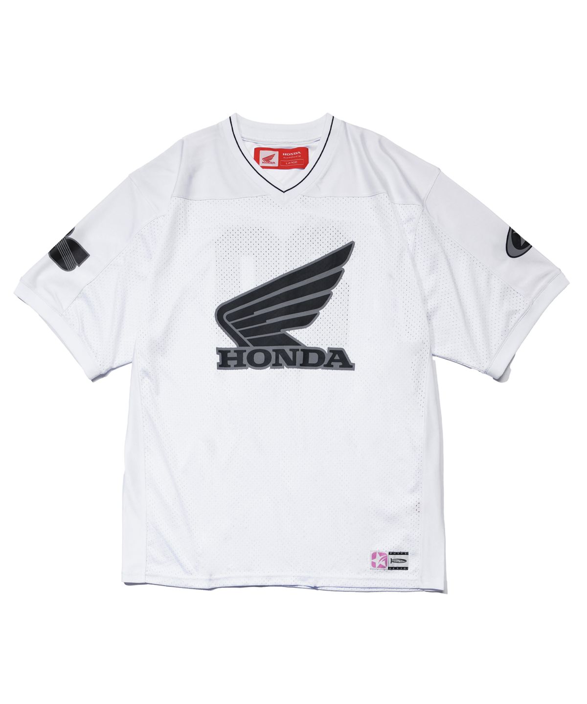 핍스 모터사이클(PHYPS MOTORCYCLE) Original Wing logo Mesh T-shirt White