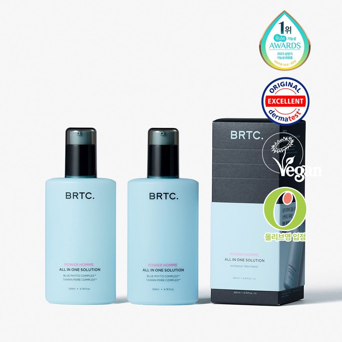 비알티씨(BRTC) 파워 옴므 올인원 솔루션 200ml +200ml