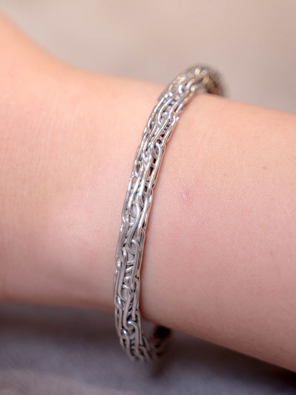 하랑(HARANG) HR 134B_Silver Bangle Bracelet
