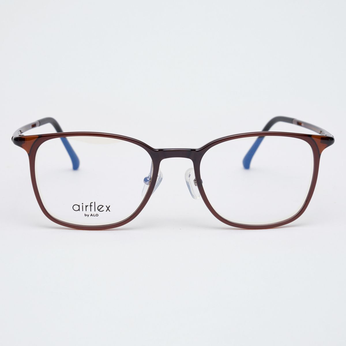 알로아이웨어(ALO EYEWEAR) [AIR FLEX] AL6404 1616G 에어플렉스 초경량_브라운 오피스 스퀘어 안경테_블루라이트 렌즈 선택