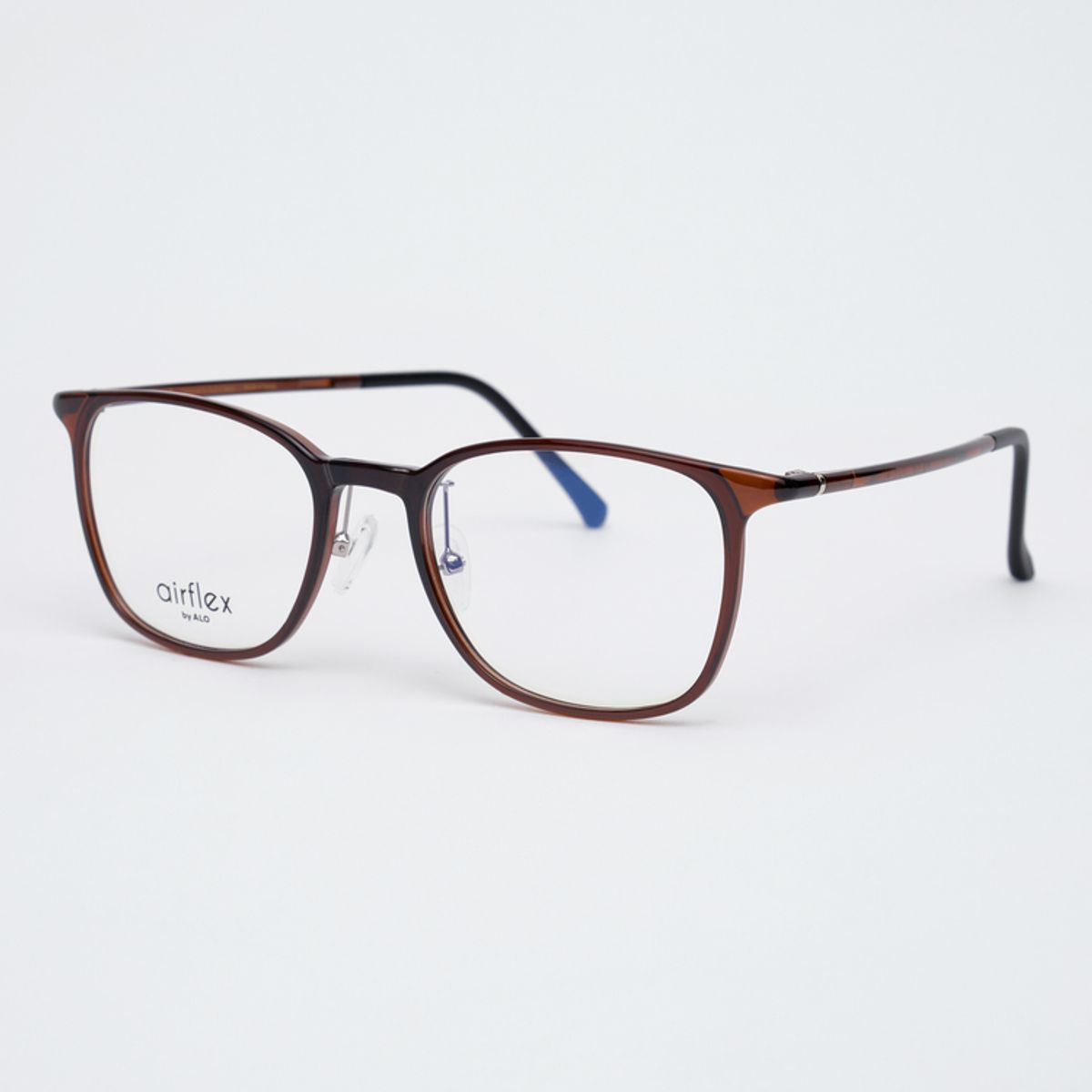 알로아이웨어(ALO EYEWEAR) [AIR FLEX] AL6404 1616G 에어플렉스 초경량_브라운 오피스 스퀘어 안경테_블루라이트 렌즈 선택