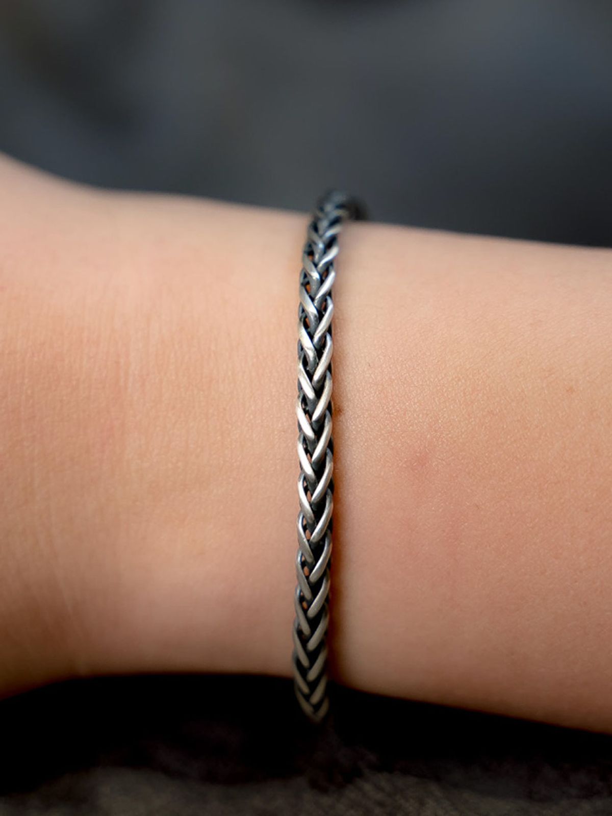 하랑(HARANG) HR 147B_Silver Chain Bracelet