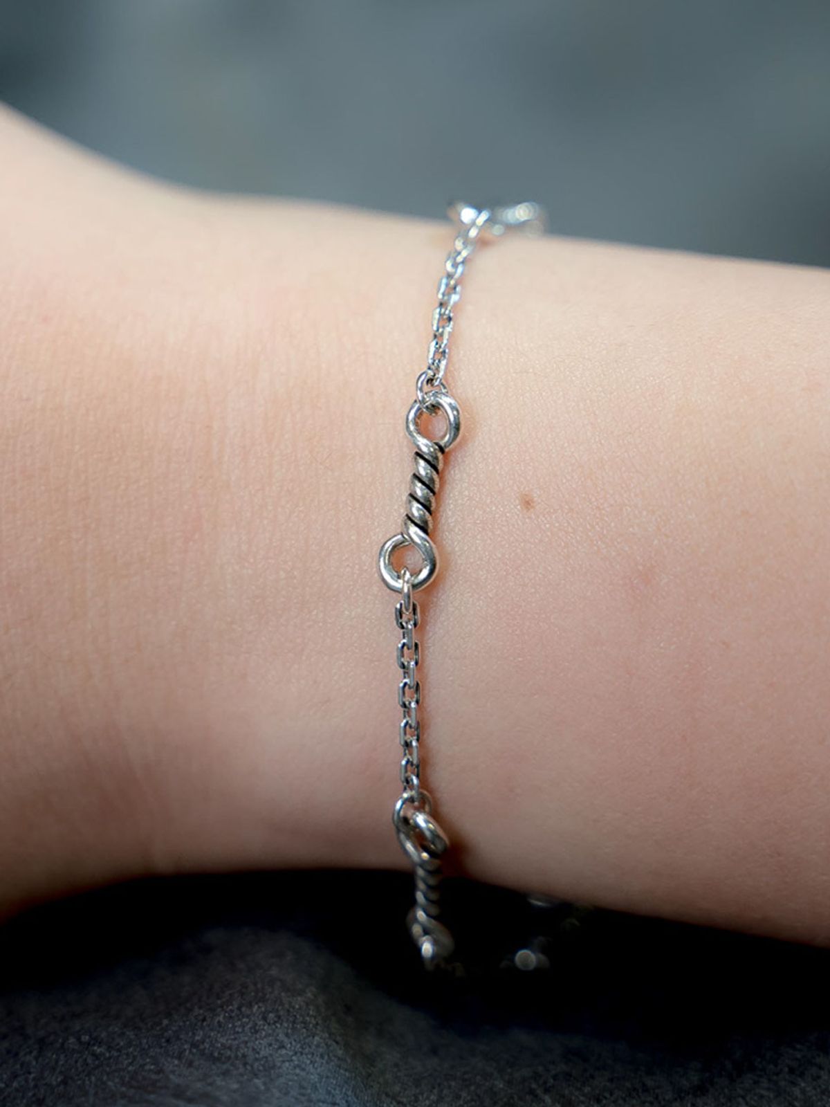 하랑(HARANG) HR 154B_Silver Chain Bracelet