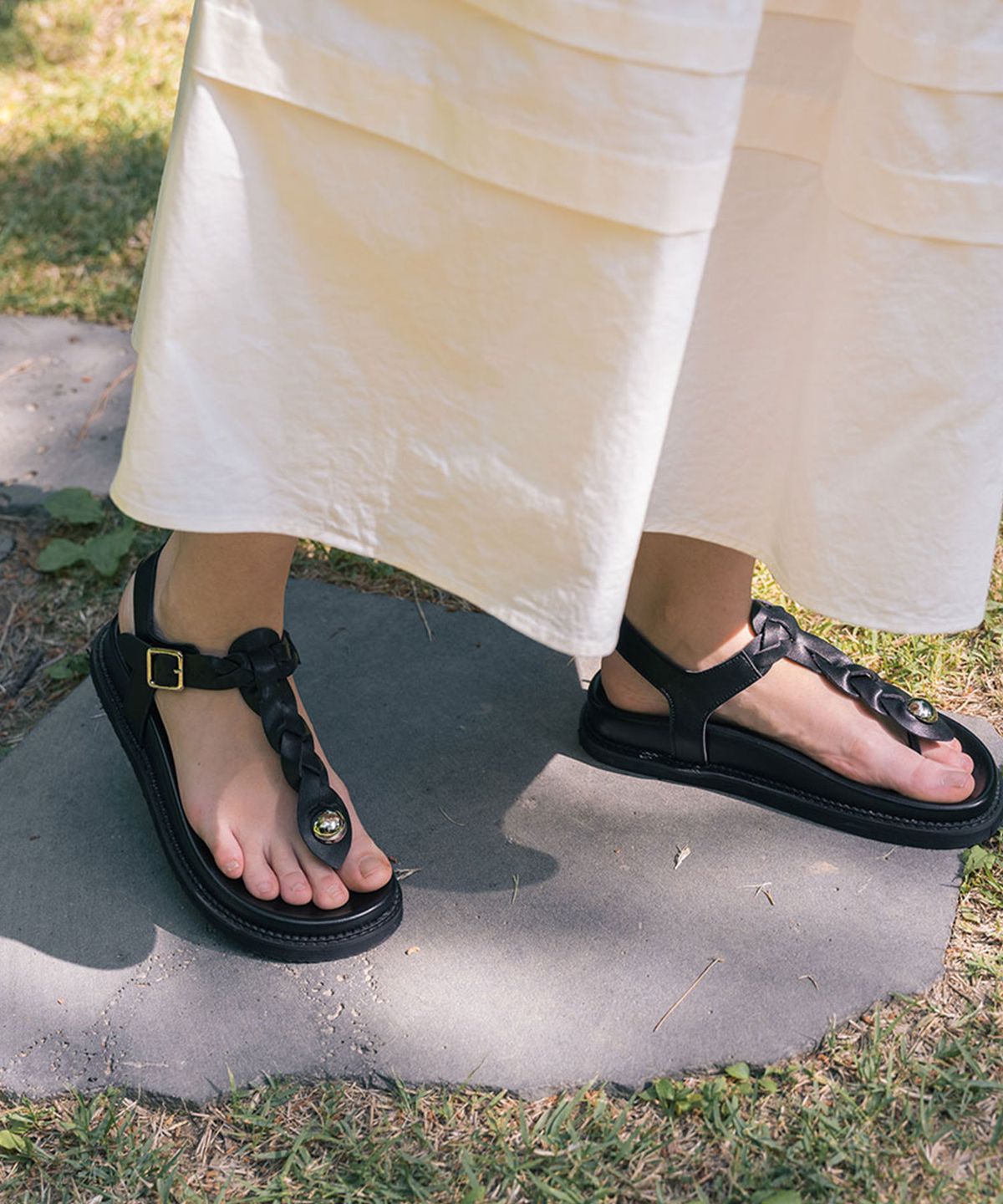 에펠클래식(EIFFELCLASSIC) Dasiy Strap Sandals_ black,brown 데이지 스트랩 샌들 4cm