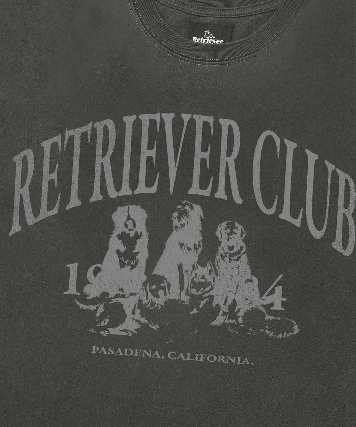 리트리버클럽(RETRIEVER CLUB) RETRIEVER FRIENDS SHORT SLEEVE [PIGMENT BLACK]