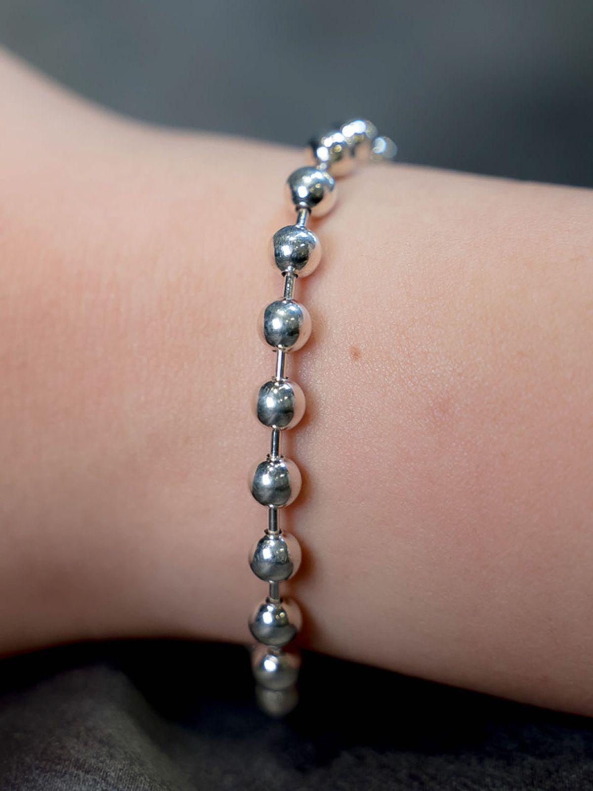 하랑(HARANG) HR 181B_Silver Ball Chain Bracelet